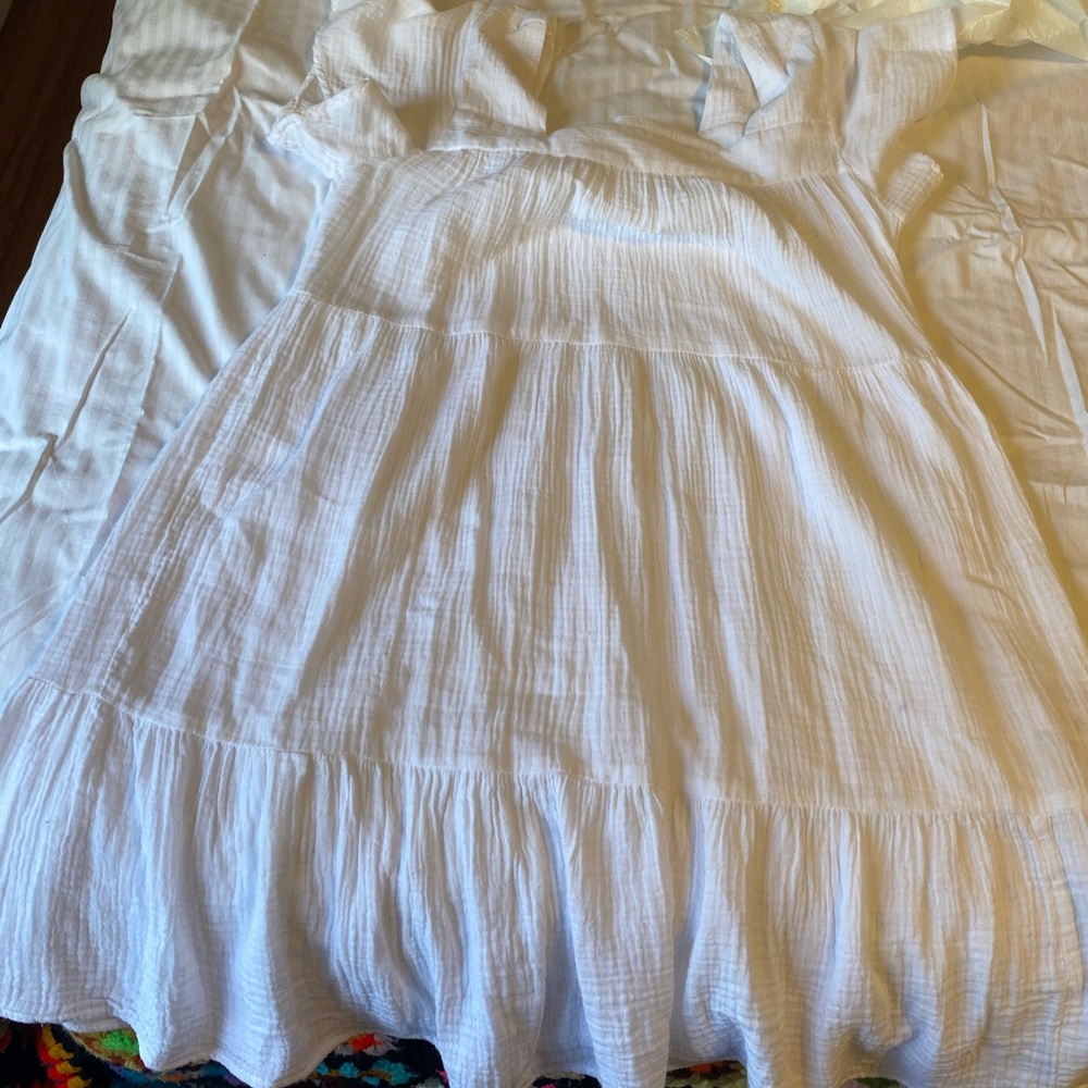 Cute beach lunch lounge tiered dress